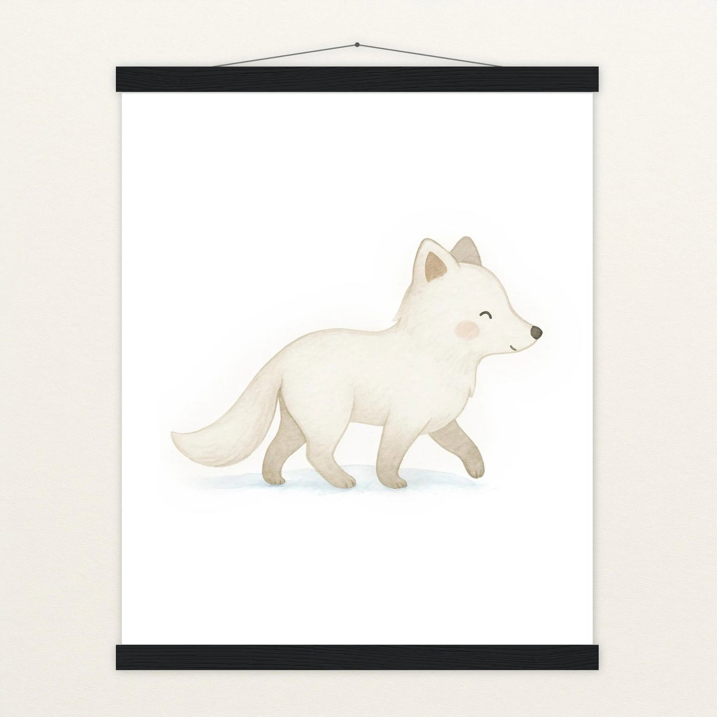 Pino der Polarfuchs Poster mit Leisten von tinylearner