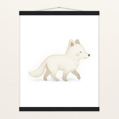 Pino der Polarfuchs Poster mit Leisten von tinylearner