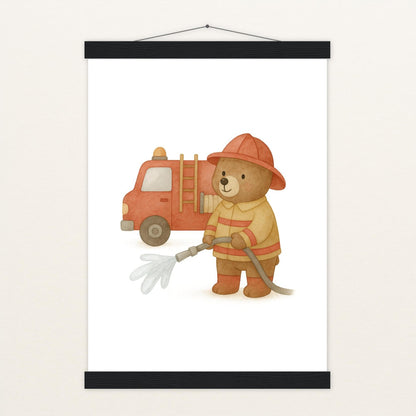 Balu der Bär - Motiv: "Feuerwehr" Poster mit Leisten von tinylearner