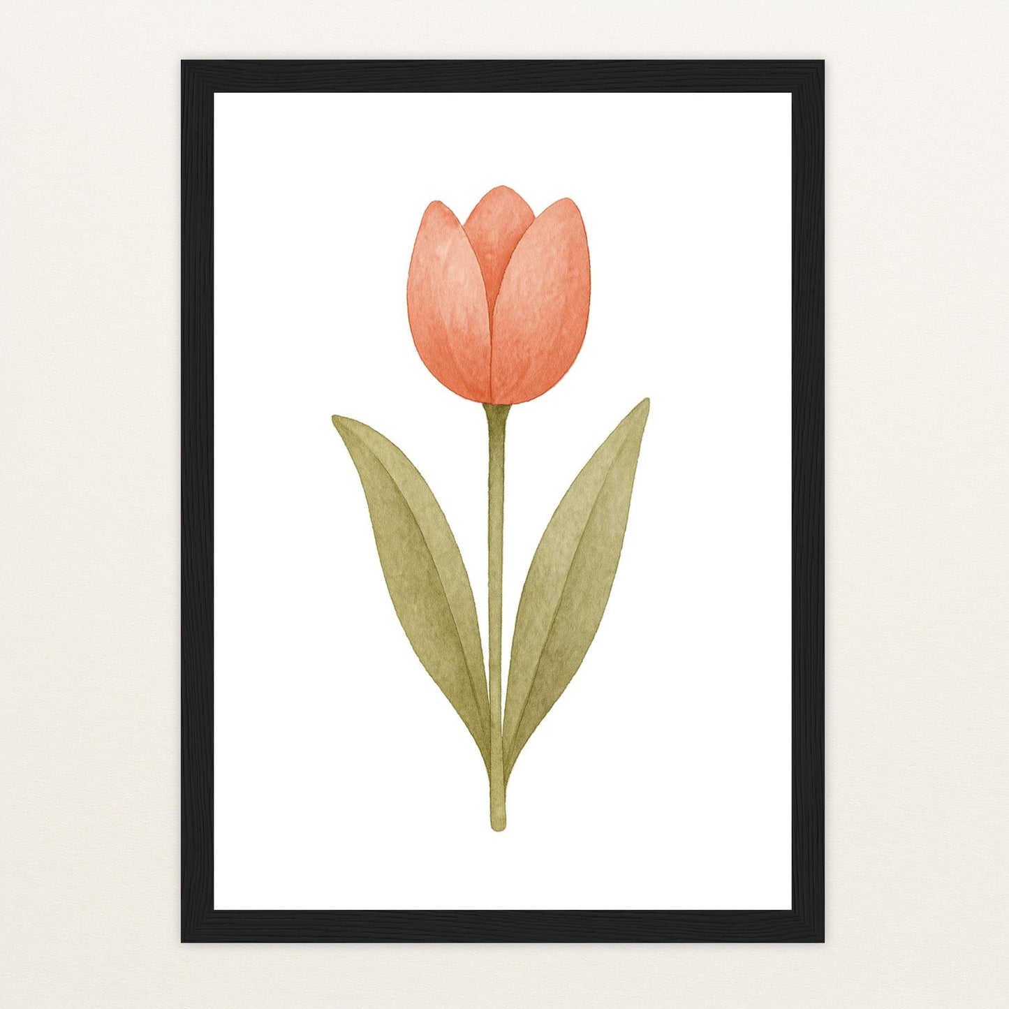 Tulpe Poster mit Holzrahmen von tinylearner