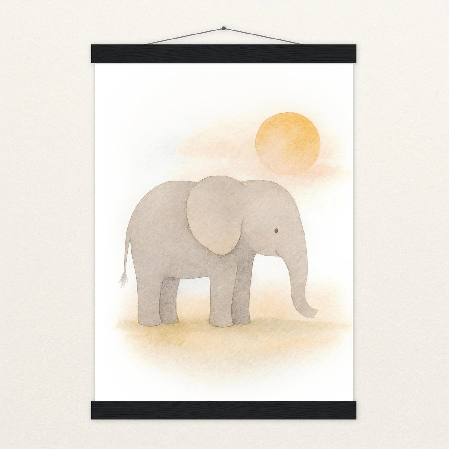 Emil der Elefant - Motiv: "Sonne" Poster mit Leisten von tinylearner