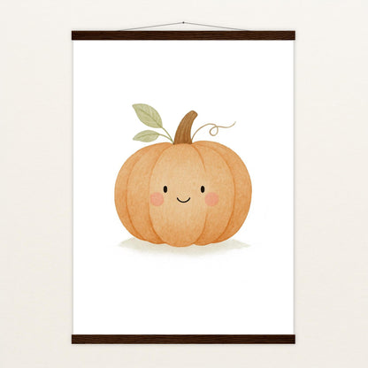 Gemüse: Kürbis Poster mit Leisten von tinylearner