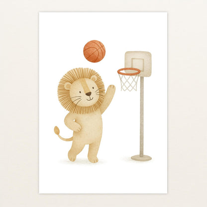 Leo der Löwe - Motiv: "Basketball" Poster von tinylearner