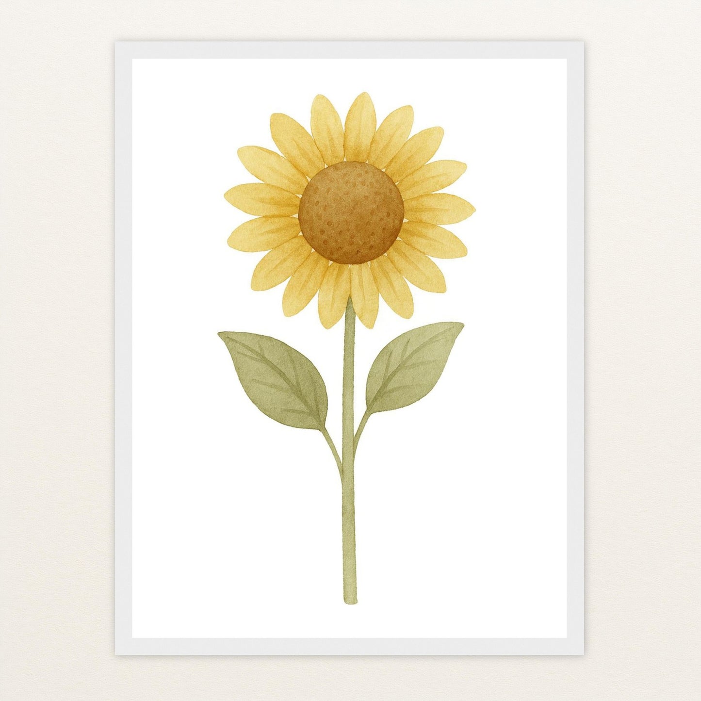 Sonnenblume Poster mit Holzrahmen von tinylearner
