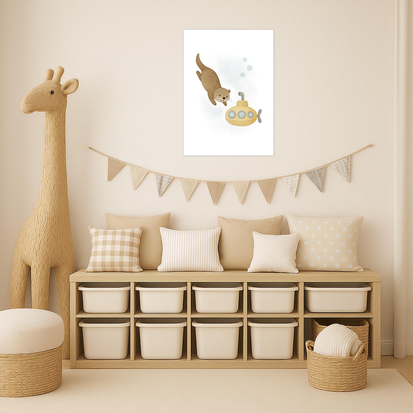 Otti der Otter - Motiv: "U-Boot" Poster von tinylearner