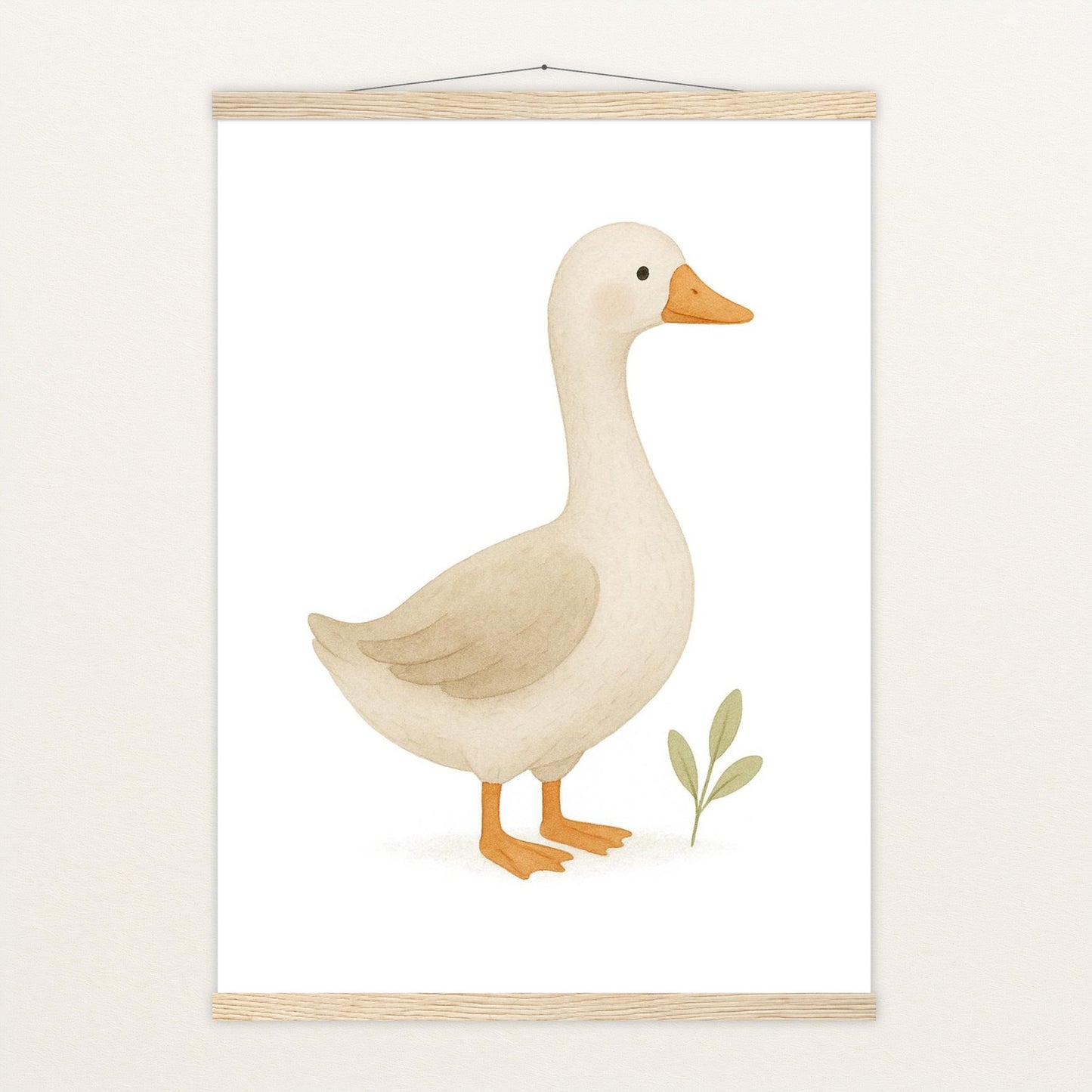 Gusi die Gans Poster mit Leisten von tinylearner