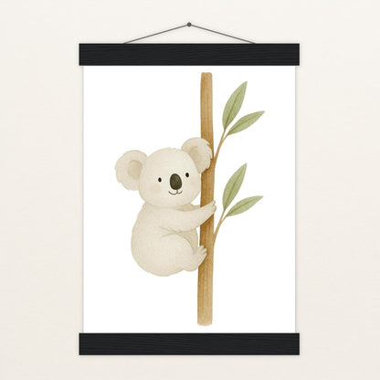 Kori der Koala Poster mit Leisten von tinylearner