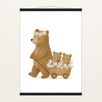 Balu der Bär - Motiv: "Bollerwagen" Poster mit Leisten von tinylearner