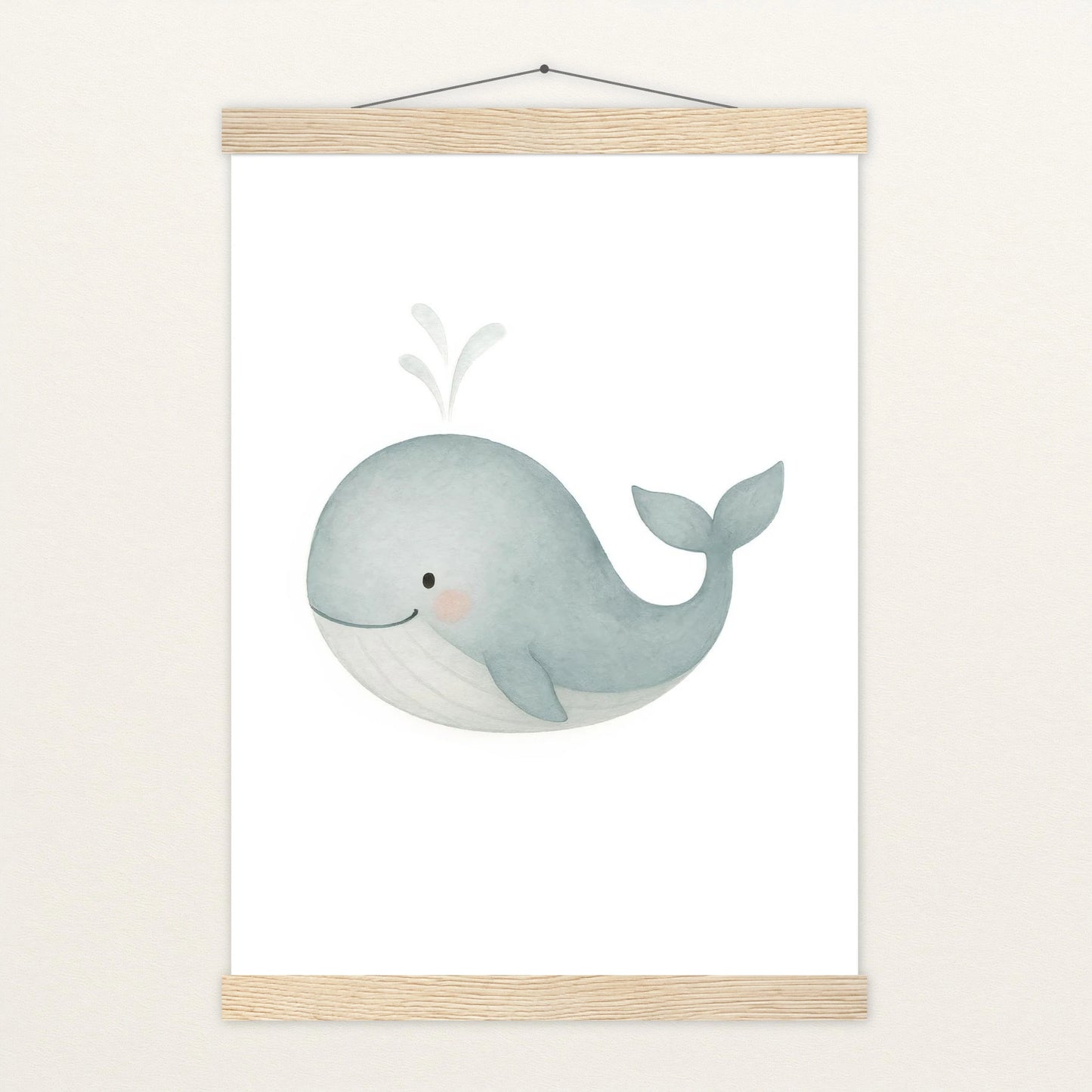 Willi der Wal Poster mit Leisten von tinylearner