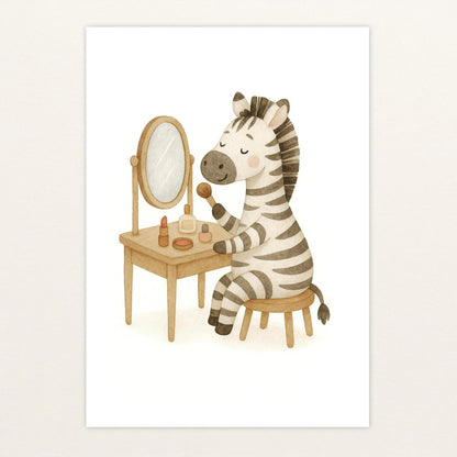 Zinni das Zebra - Motiv: "Schminken" Poster von tinylearner