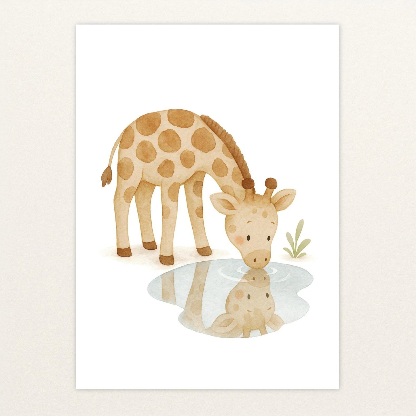 Greta die Giraffe - Motiv: "Trinken" Poster von tinylearner