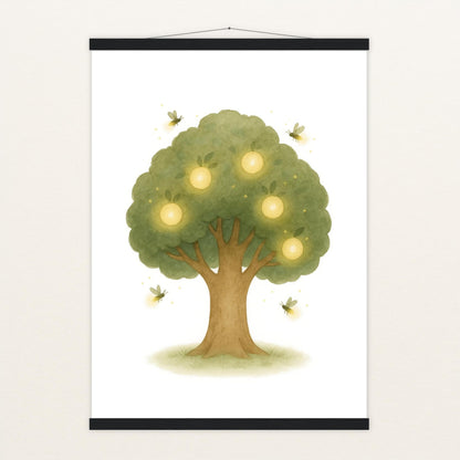 Leuchtbaum Poster mit Leisten von tinylearner