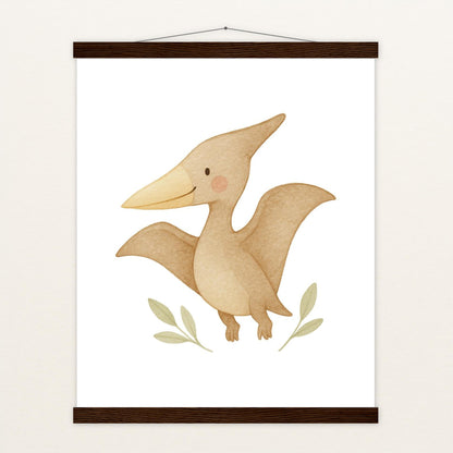 Dinosaurier Pteranodon Poster mit Leisten von tinylearner
