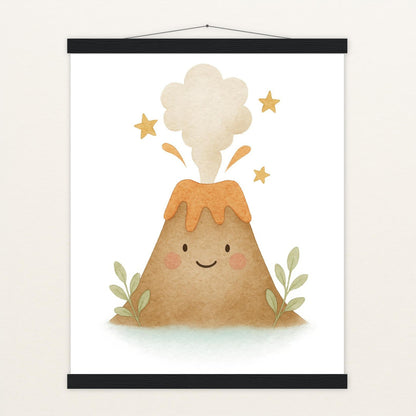 Vulkan Poster mit Leisten von tinylearner