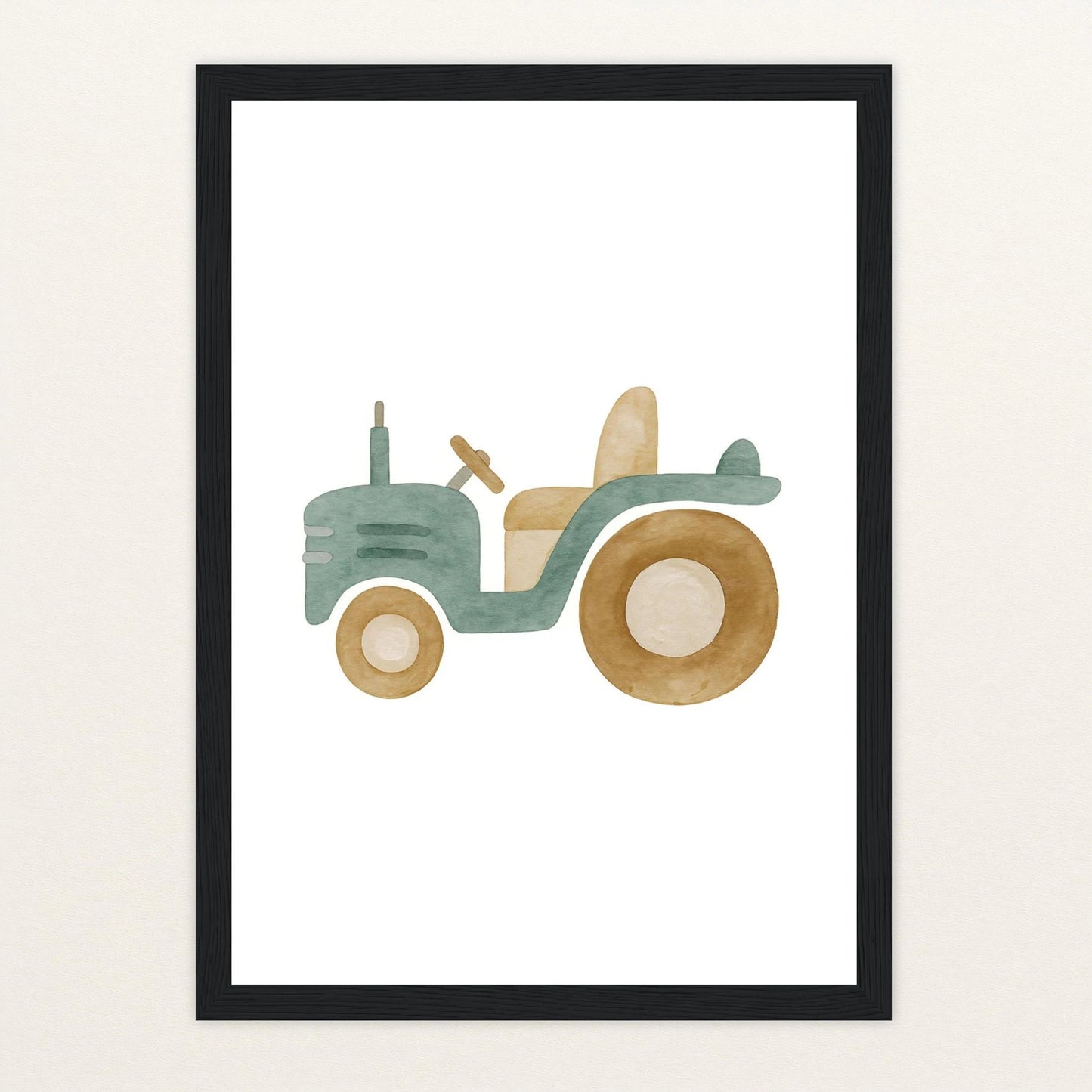 Traktor Poster mit Holzrahmen von tinylearner