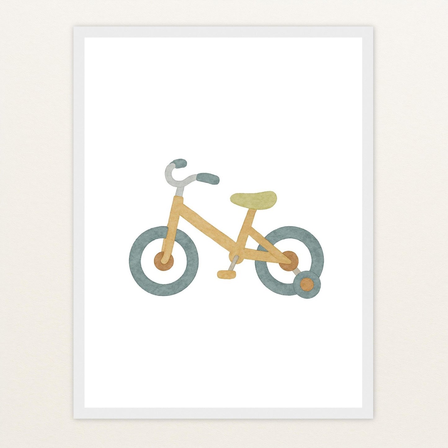 Fahrrad Poster mit Holzrahmen von tinylearner