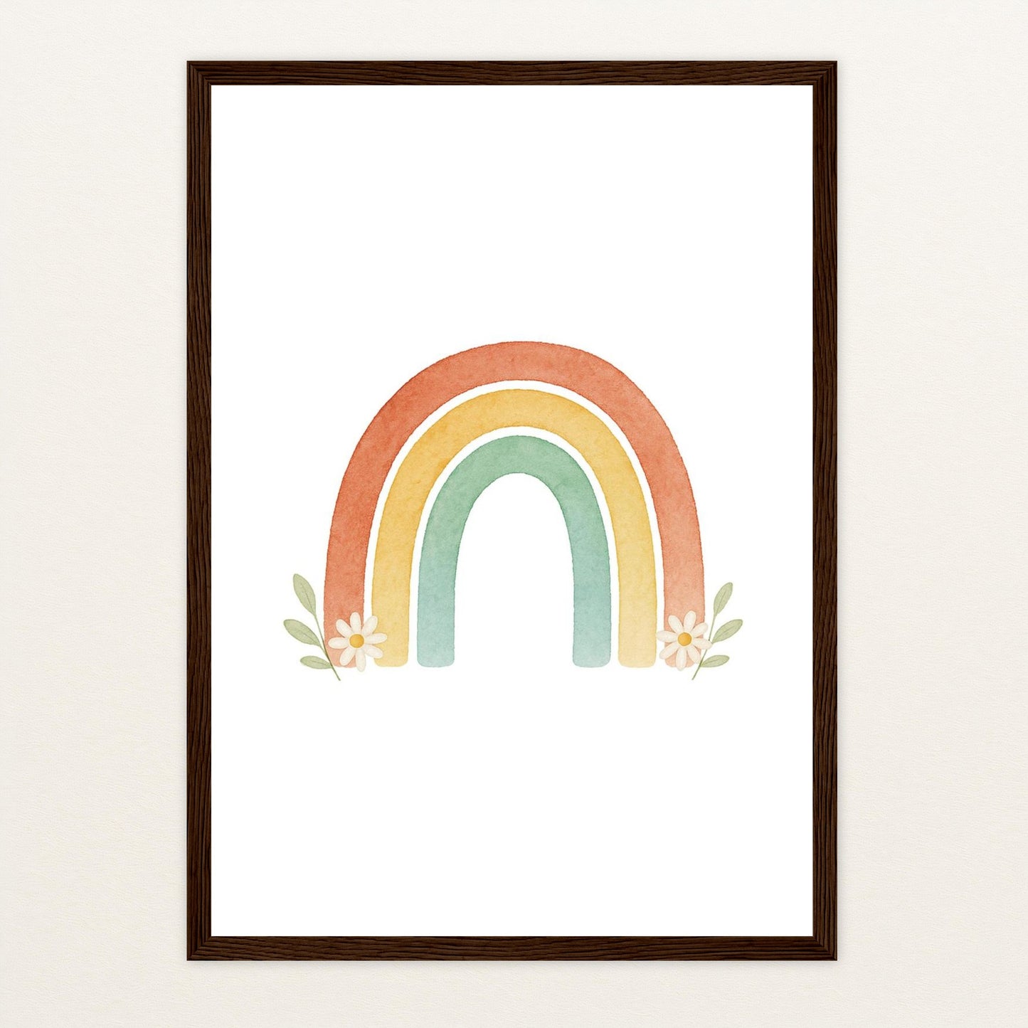 Regenbogen Poster mit Holzrahmen von tinylearner