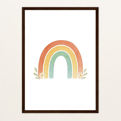 Regenbogen Poster mit Holzrahmen von tinylearner
