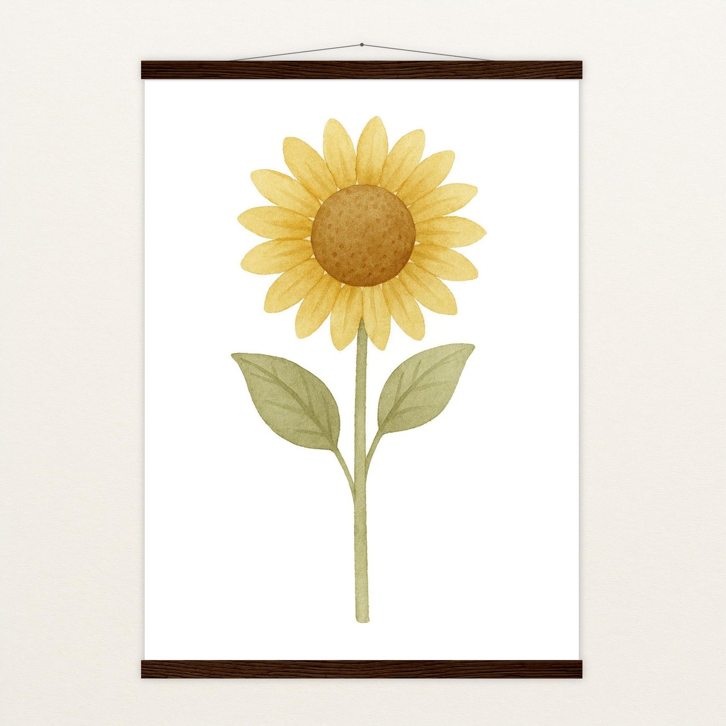 Sonnenblume Poster mit Leisten von tinylearner