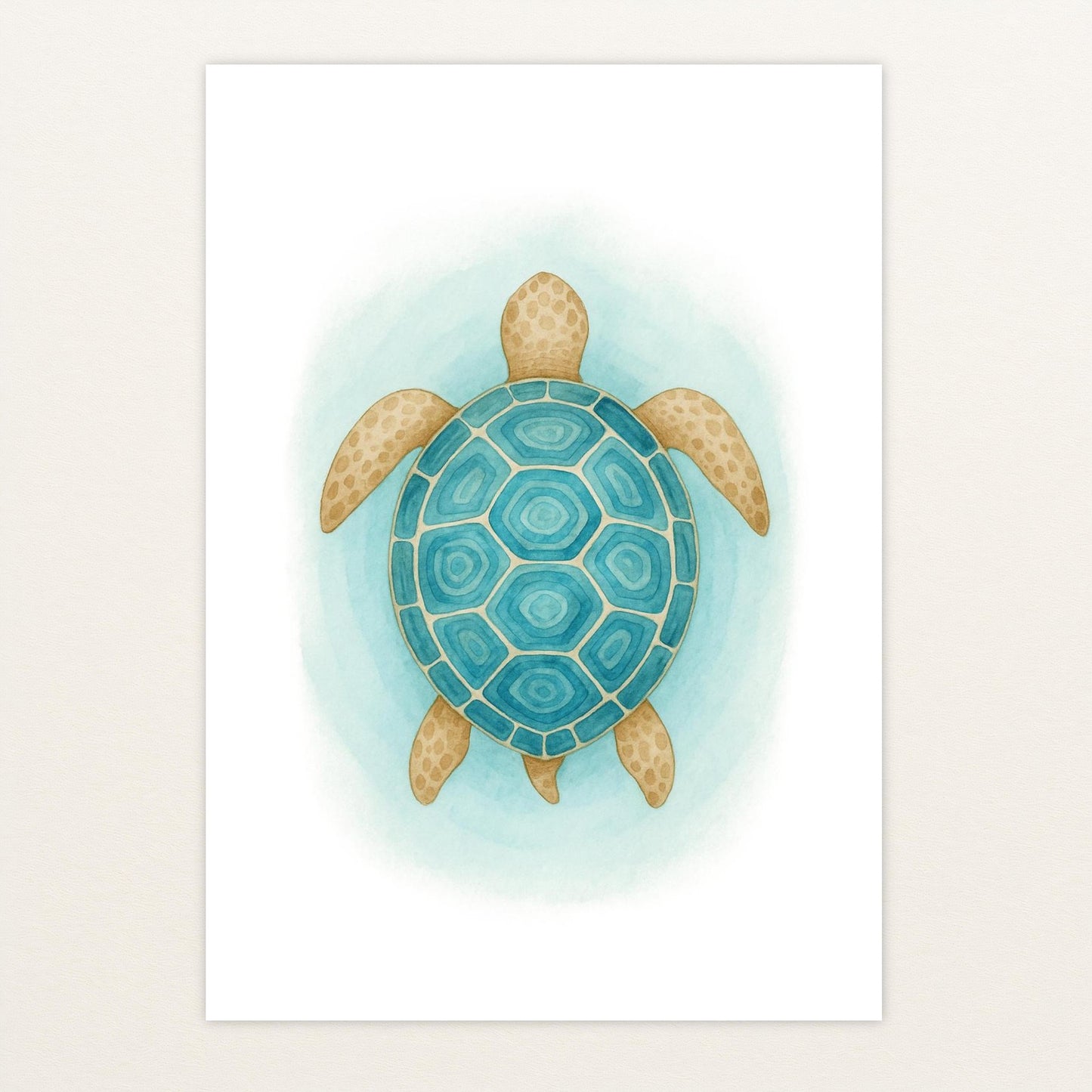 Sora die Schildkröte - Motiv: "Treiben" Poster von tinylearner