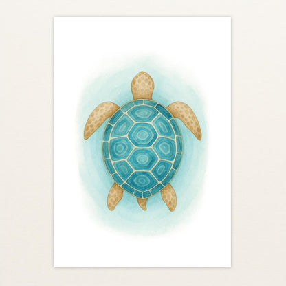 Sora die Schildkröte - Motiv: "Treiben" Poster von tinylearner