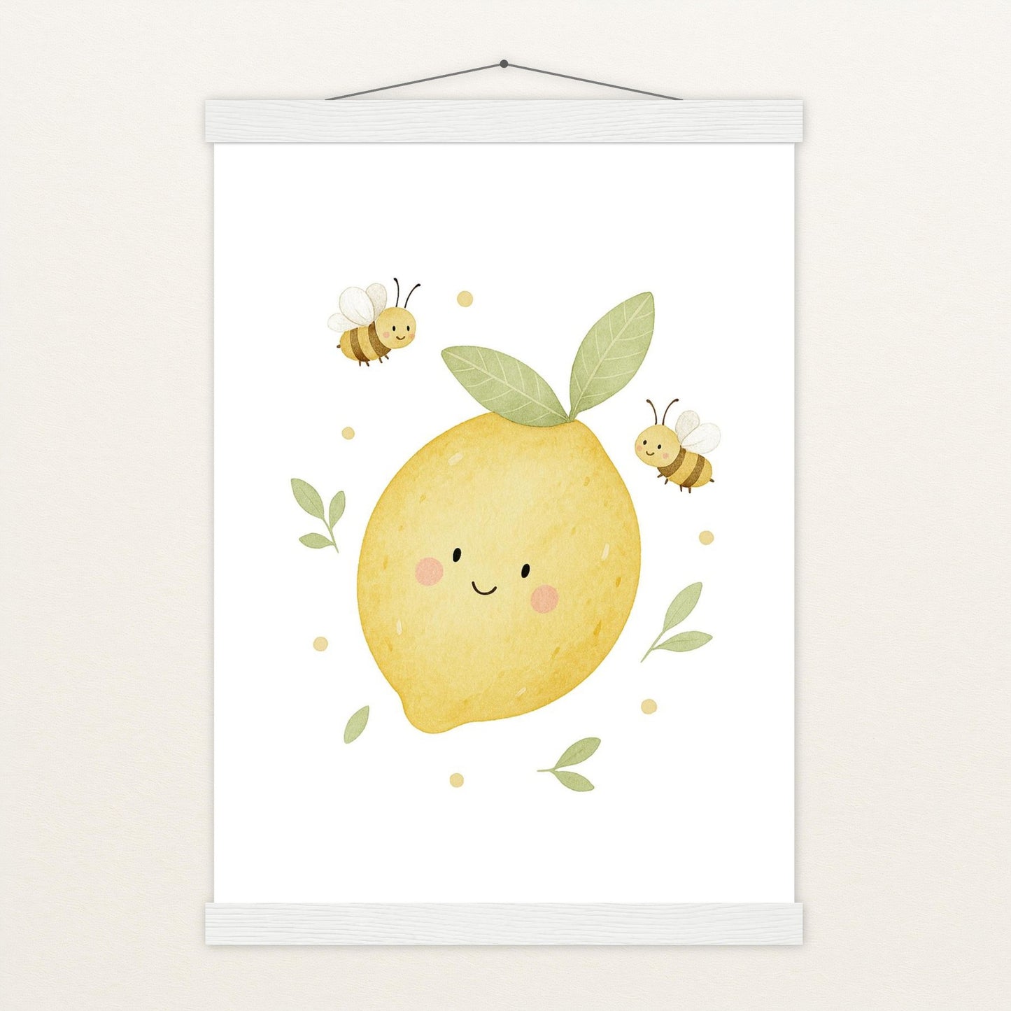 Obst: Zitrone Poster mit Leisten von tinylearner