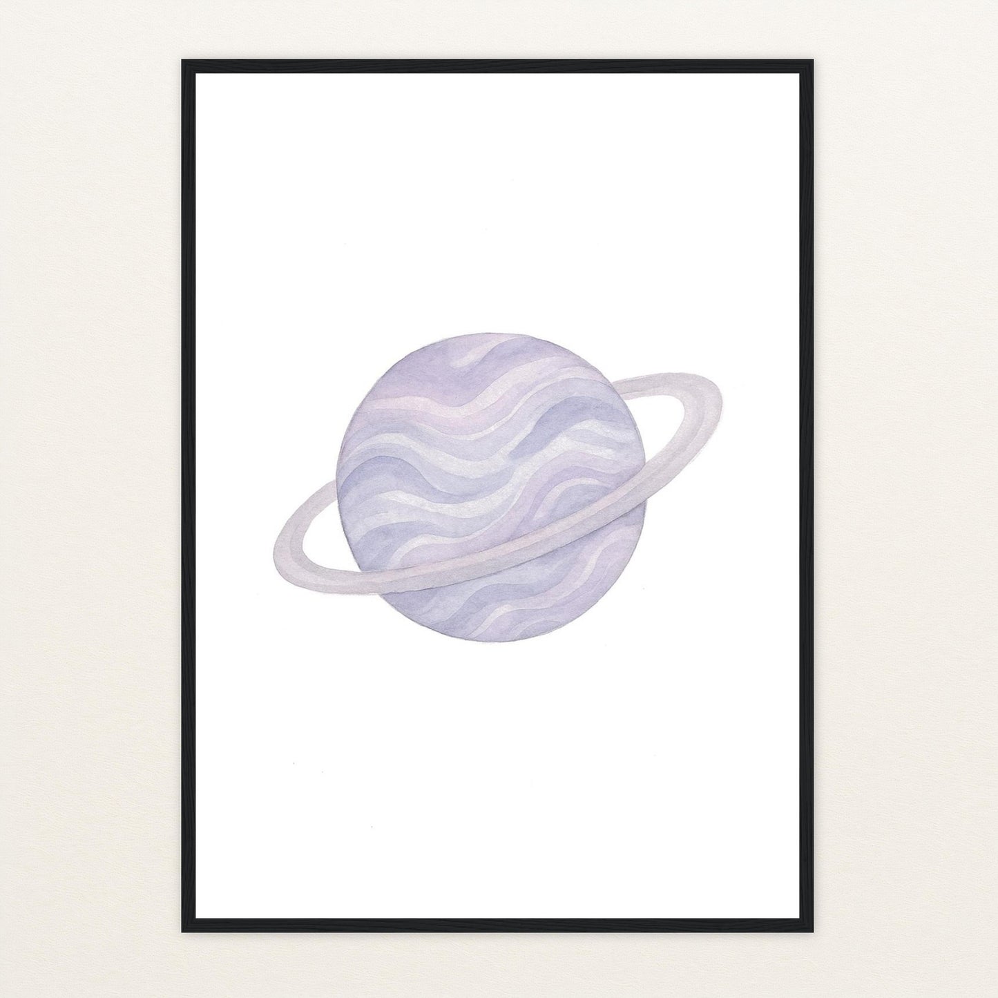 Planet Poster mit Holzrahmen von tinylearner