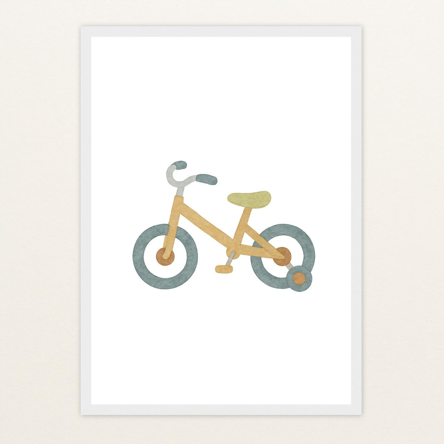 Fahrrad Poster mit Holzrahmen von tinylearner