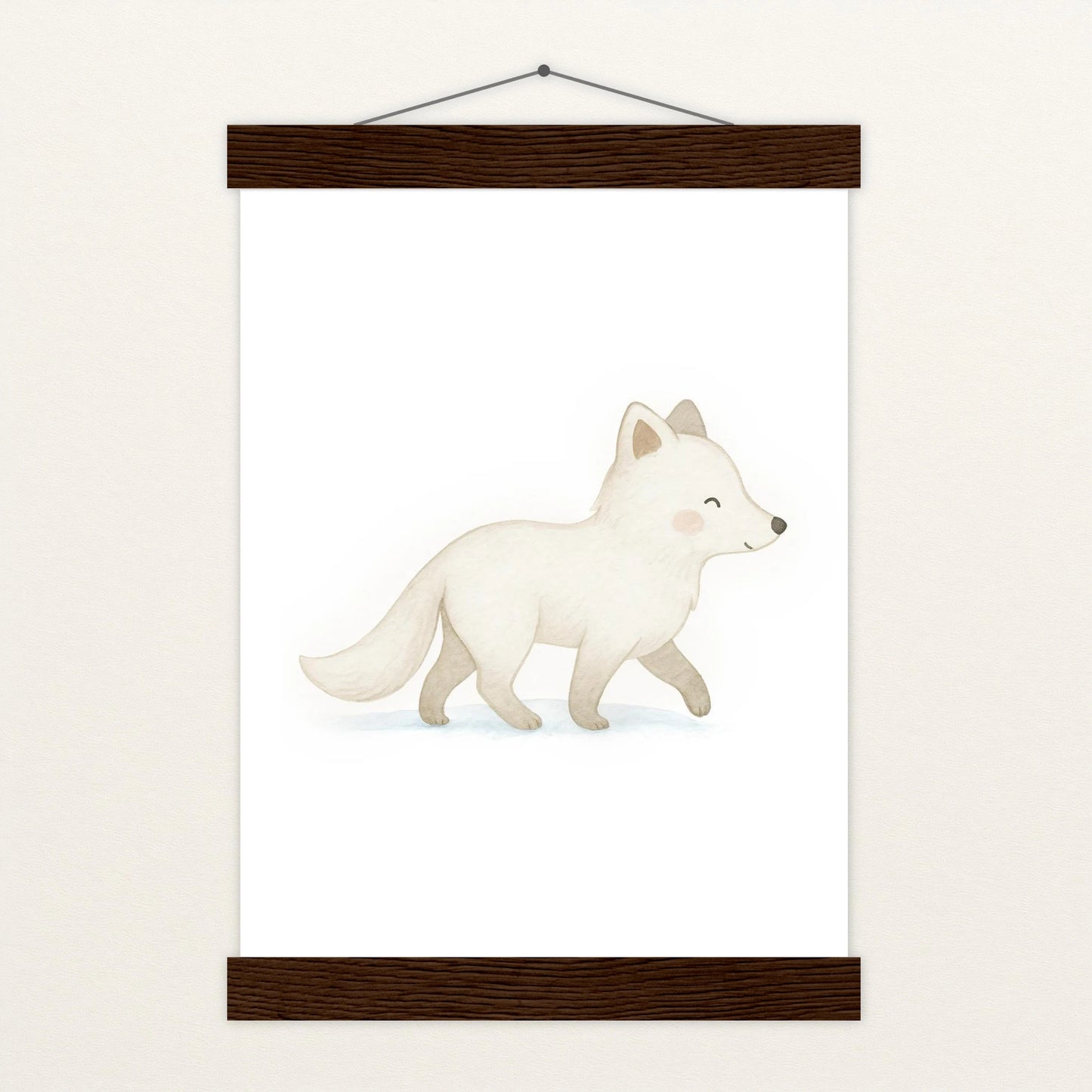 Pino der Polarfuchs Poster mit Leisten von tinylearner