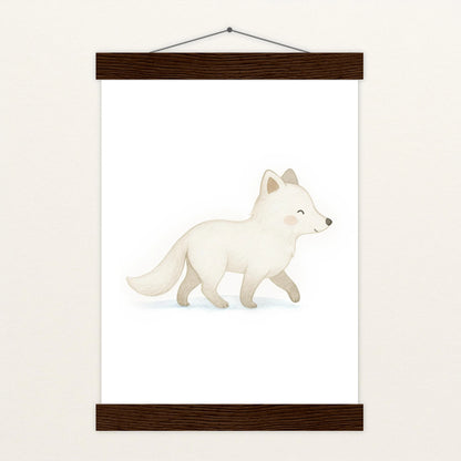 Pino der Polarfuchs Poster mit Leisten von tinylearner