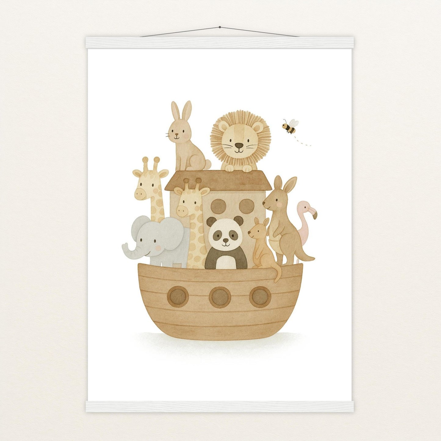 Tierfreunde - Motiv: "Arche Noah" Poster mit Leisten von tinylearner