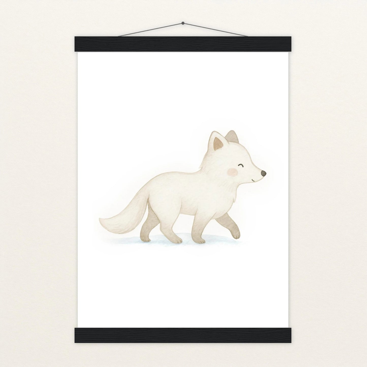 Pino der Polarfuchs Poster mit Leisten von tinylearner