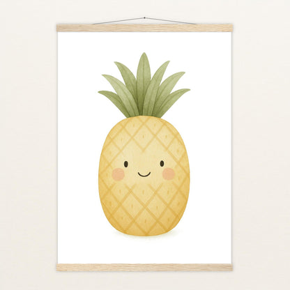 Obst: Ananas Poster mit Leisten von tinylearner