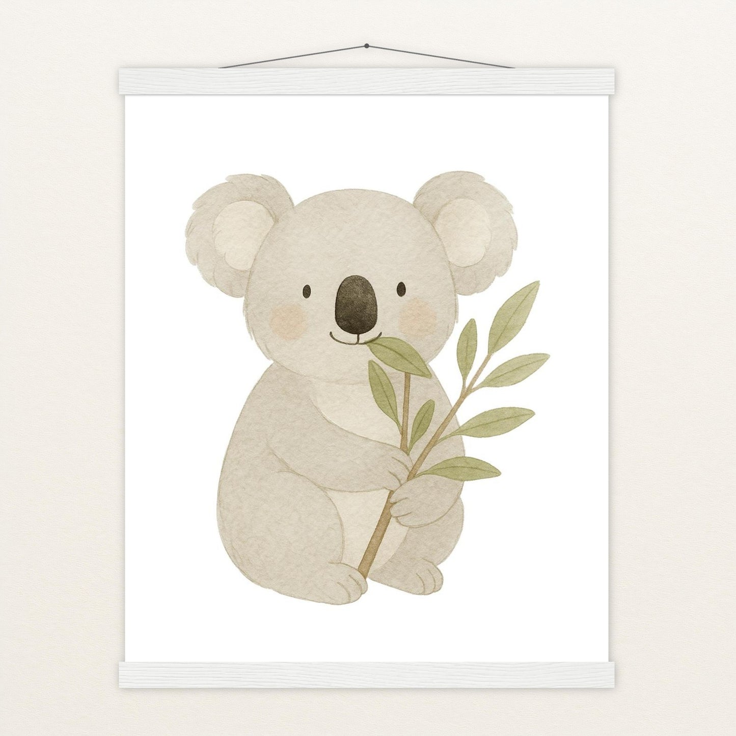 Kori der Koala - Motiv: "Eukalyptus" Poster mit Leisten von tinylearner