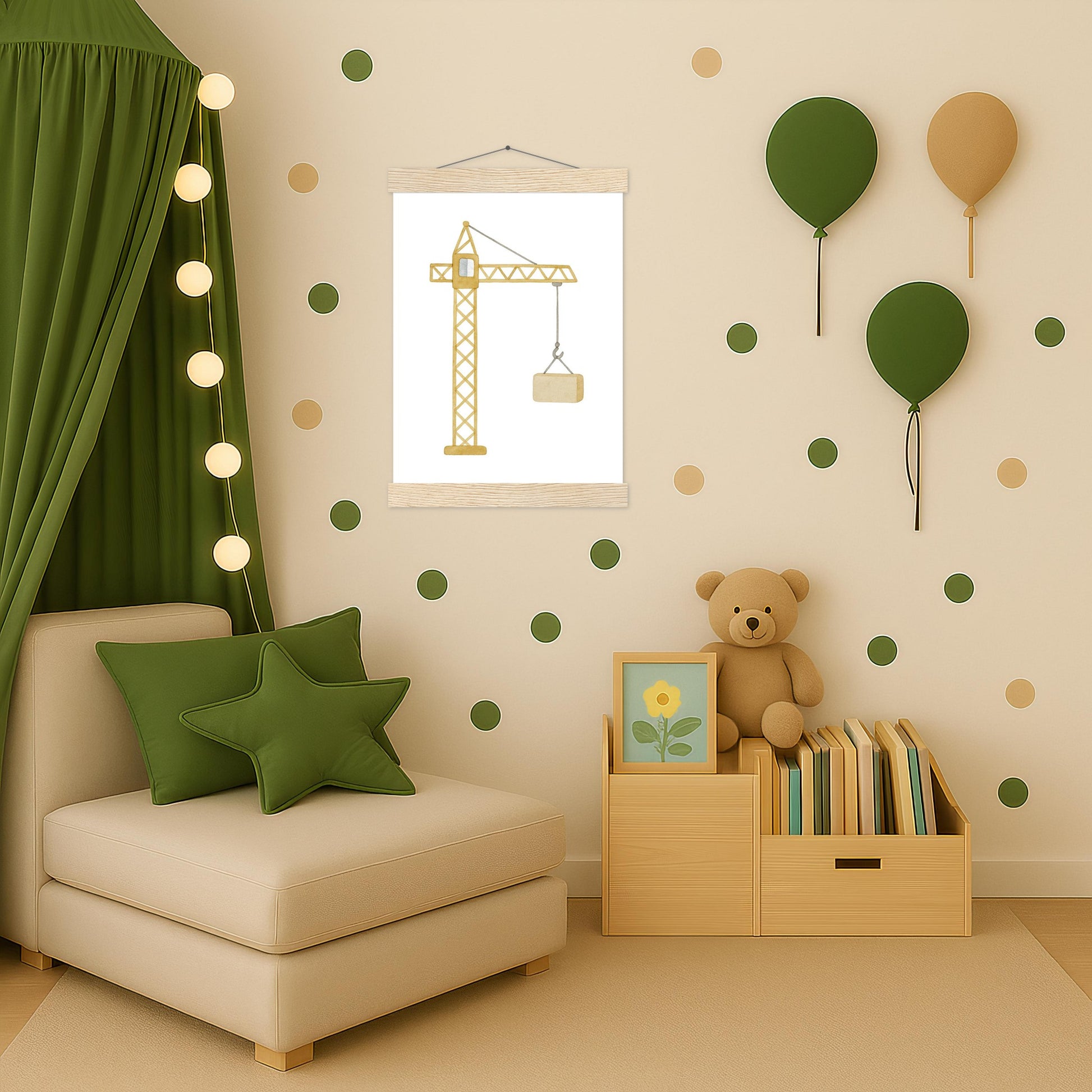 Kran Poster mit Leisten von tinylearner