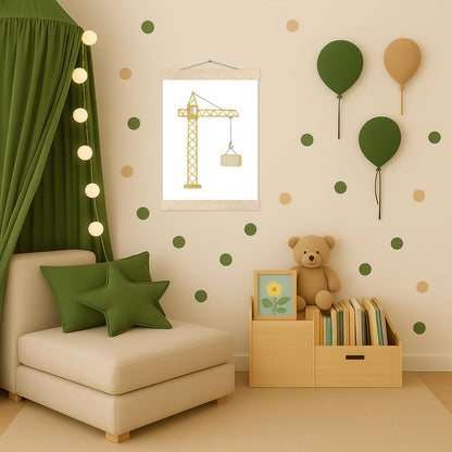 Kran Poster mit Leisten von tinylearner