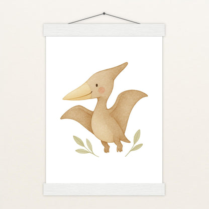 Dinosaurier Pteranodon Poster mit Leisten von tinylearner