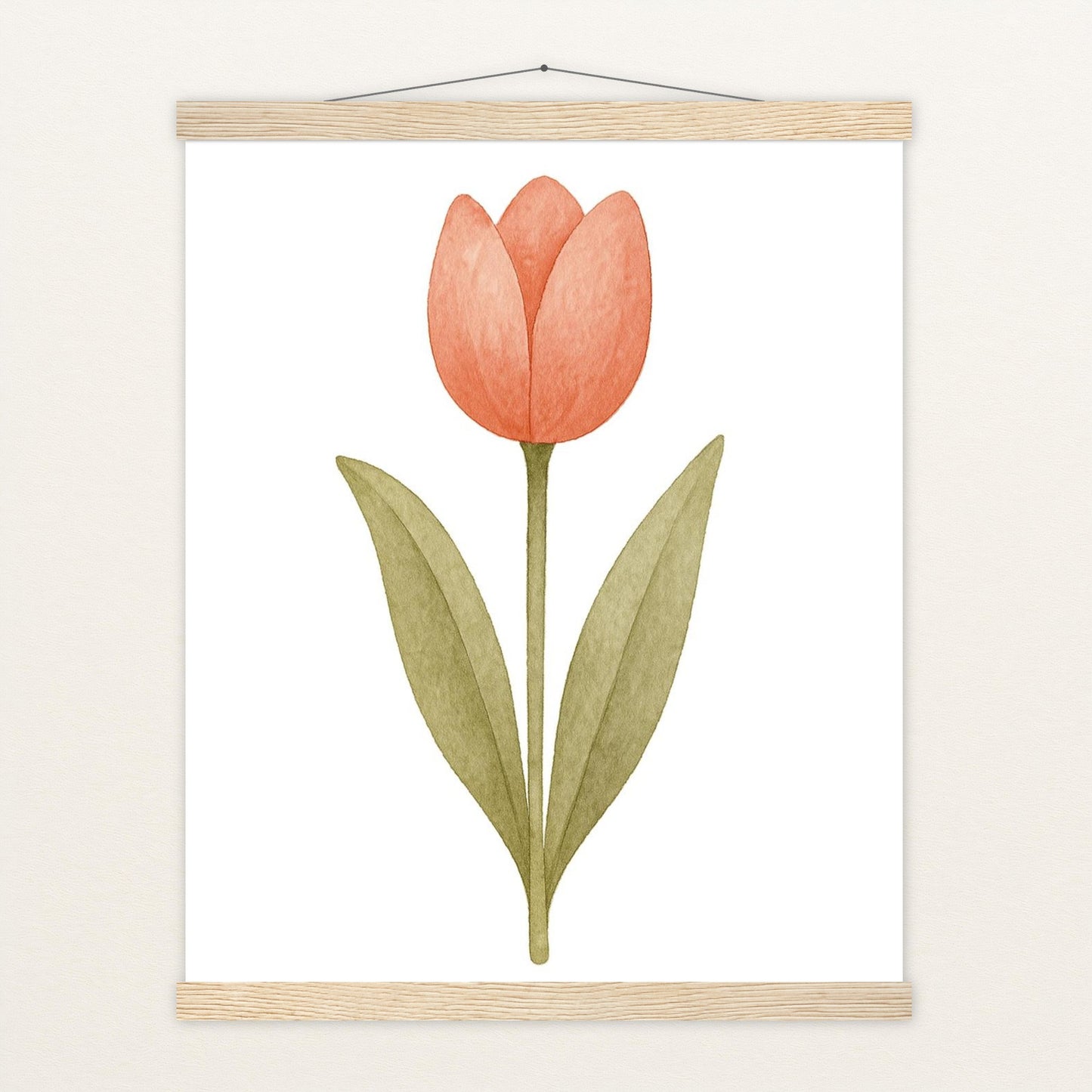 Tulpe Poster mit Leisten von tinylearner