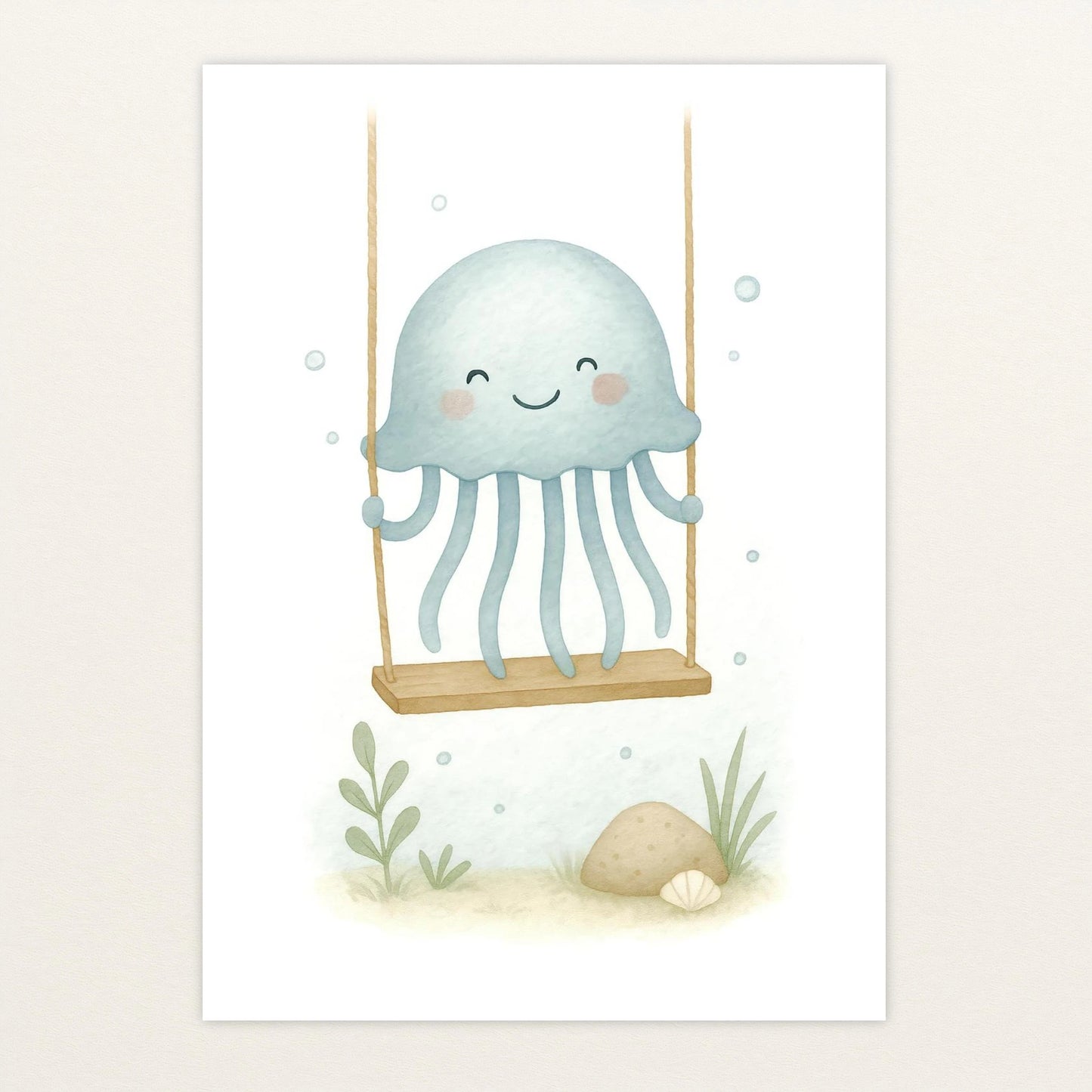 Quinn die Qualle - Motiv: "Schaukel" Poster von tinylearner