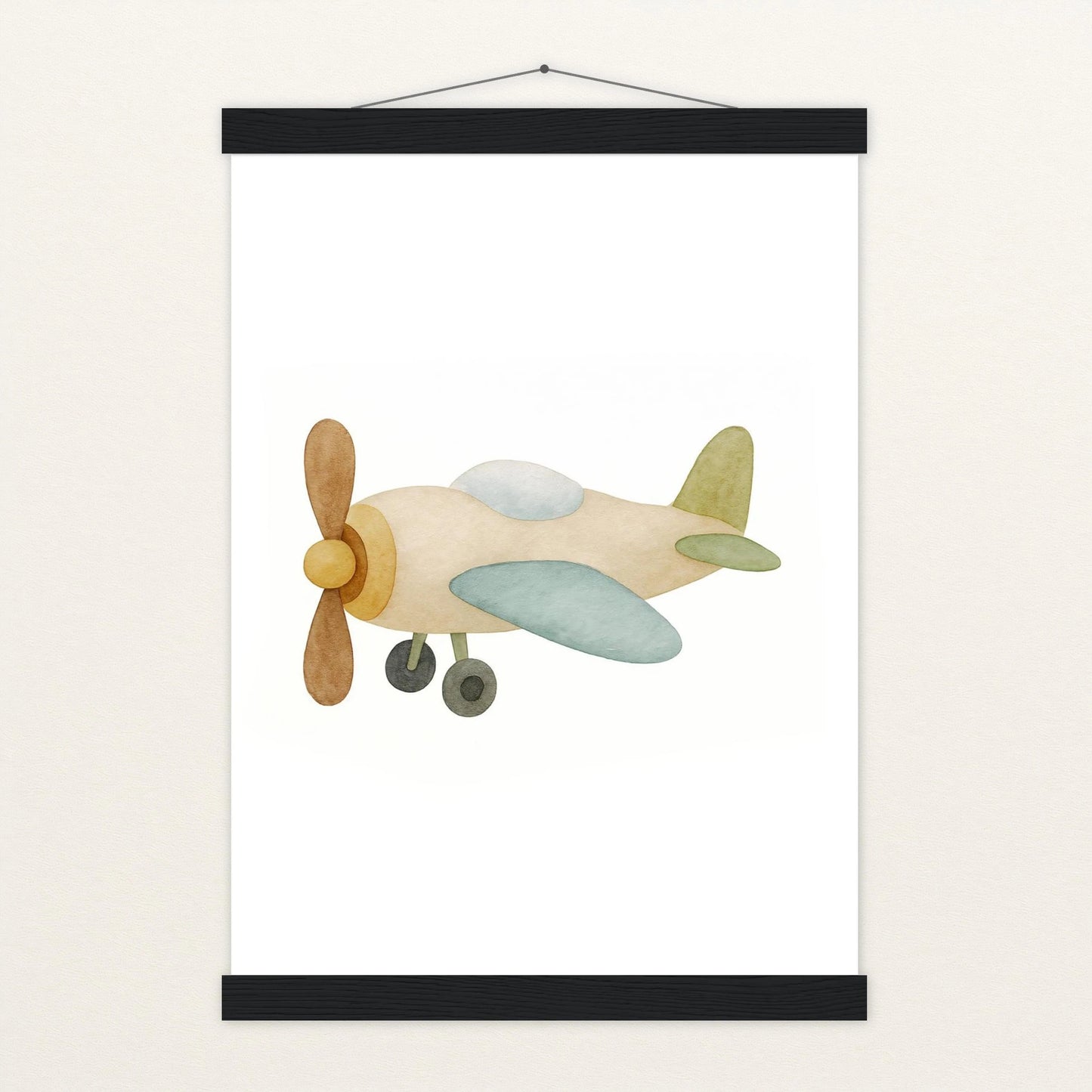 Propellerflugzeug Poster mit Leisten von tinylearner