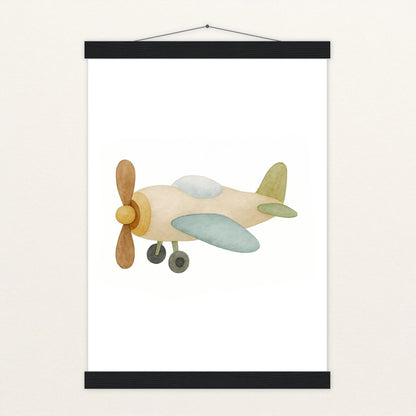 Propellerflugzeug Poster mit Leisten von tinylearner