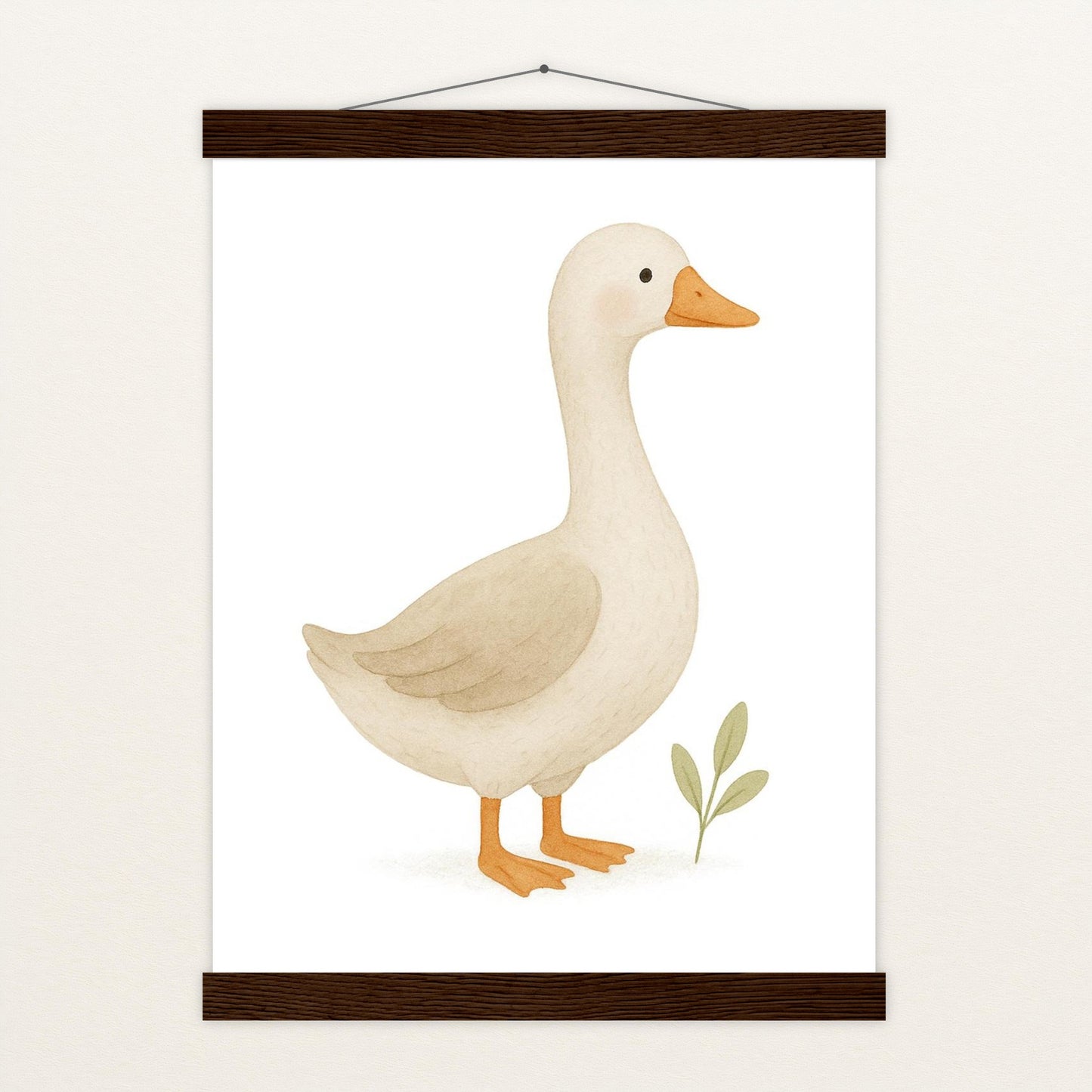 Gusi die Gans Poster mit Leisten von tinylearner