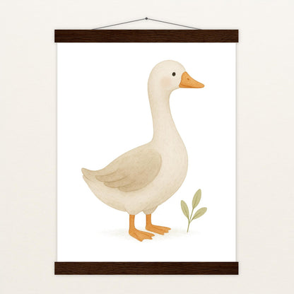 Gusi die Gans Poster mit Leisten von tinylearner