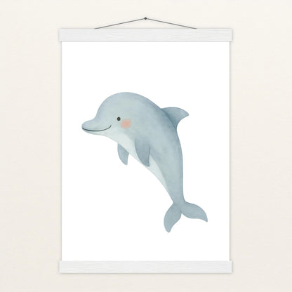 Dora der Delfin Poster mit Leisten von tinylearner