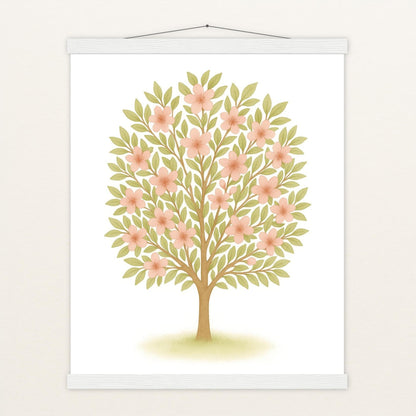 Kirschbaum Poster mit Leisten von tinylearner