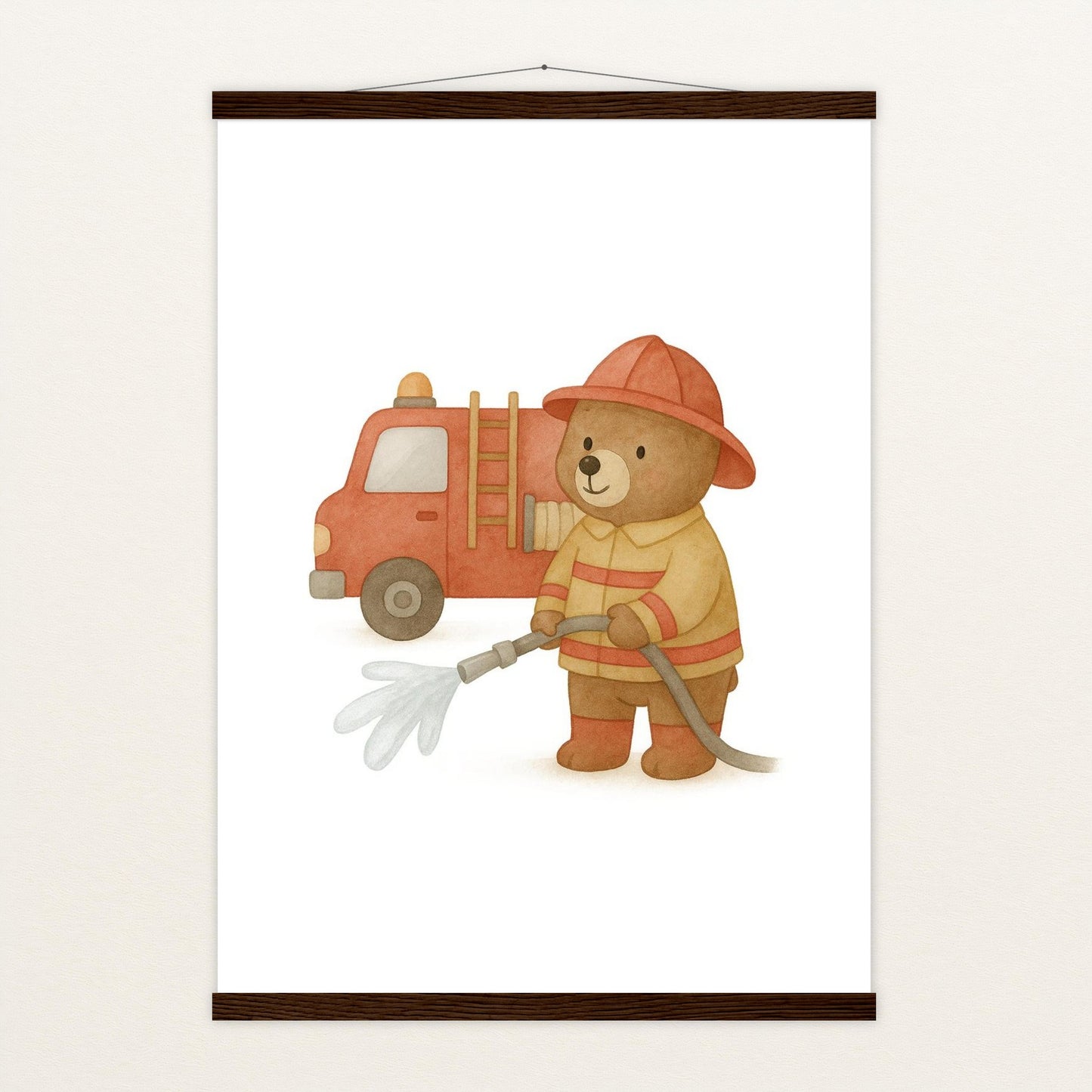 Balu der Bär - Motiv: "Feuerwehr" Poster mit Leisten von tinylearner