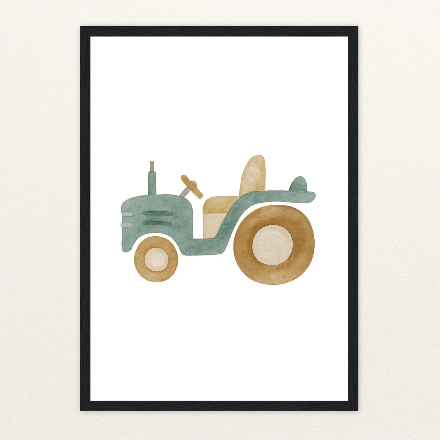 Traktor Poster mit Holzrahmen von tinylearner