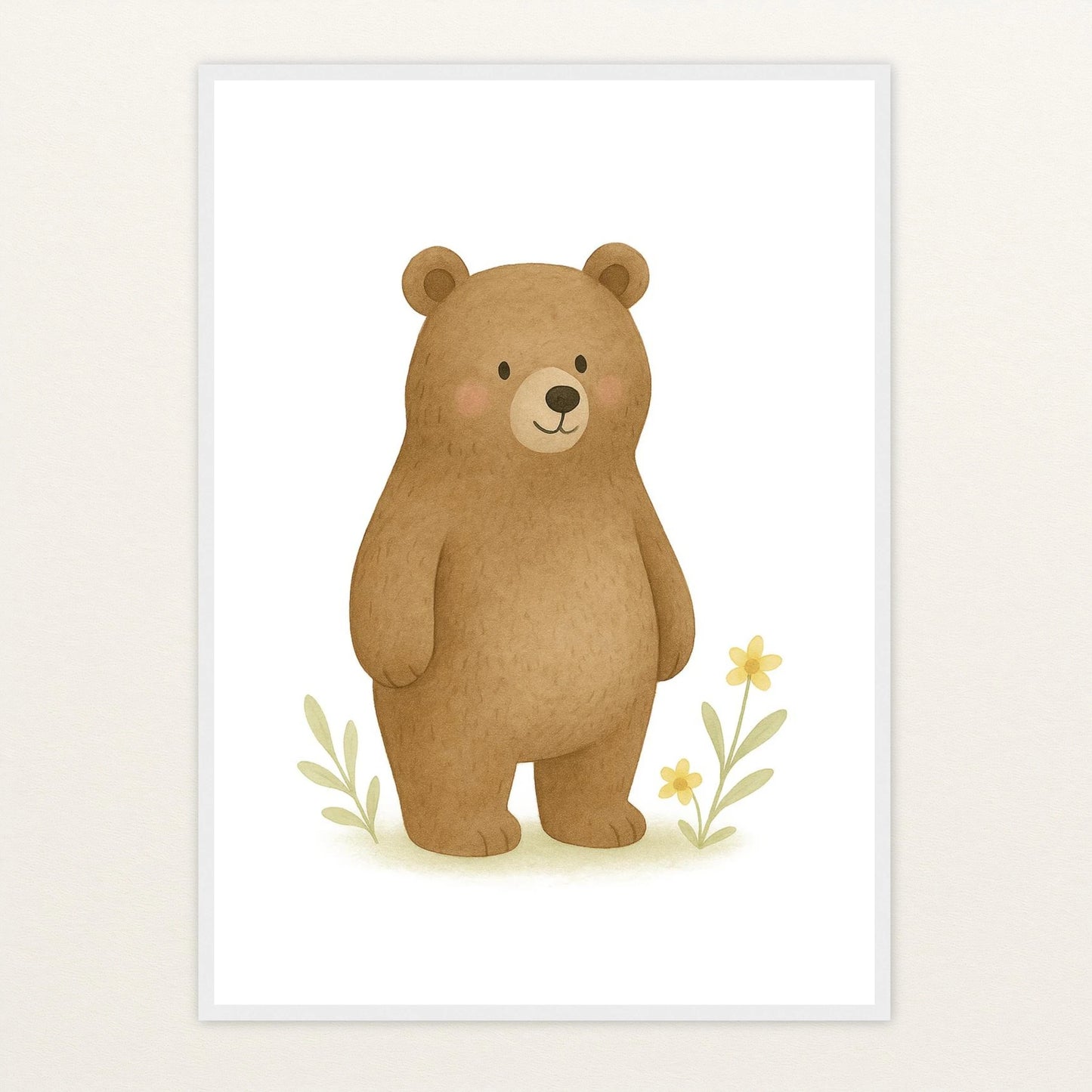 Balu der Bär Poster mit Holzrahmen von tinylearner