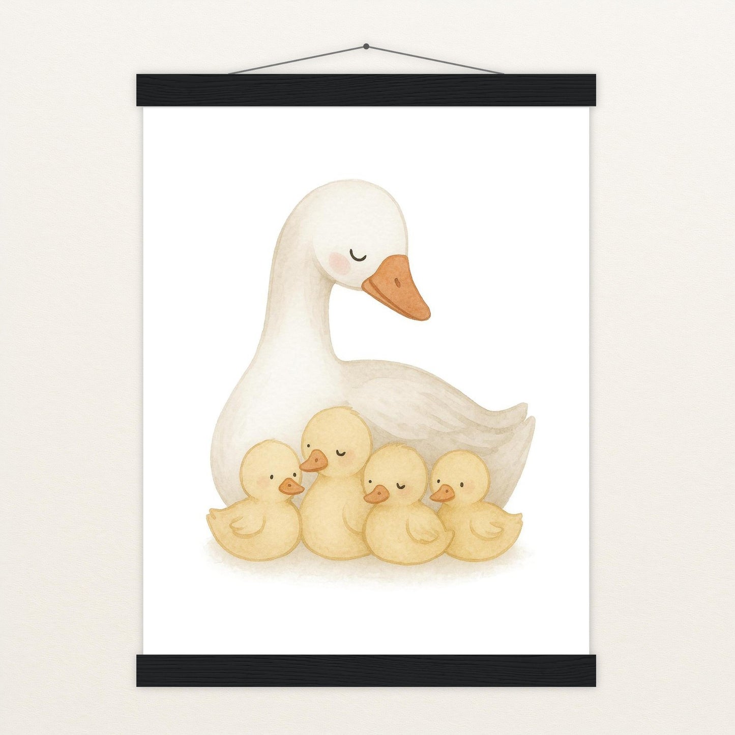 Gusi die Gans - Motiv: "Familie" Poster mit Leisten von tinylearner