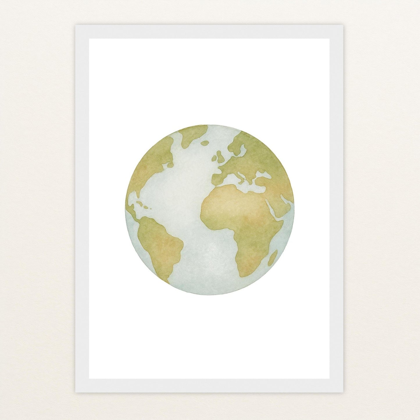 Erde Poster mit Holzrahmen von tinylearner